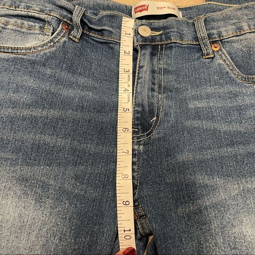 Levis 511 Medium Wash 511 Straight Teens Denim Blue Jeans 18 Regular Size 29x29 - Picture 11 of 12